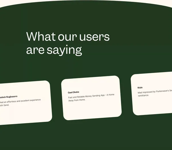 Send - Flutterwave - Landing design inspiration