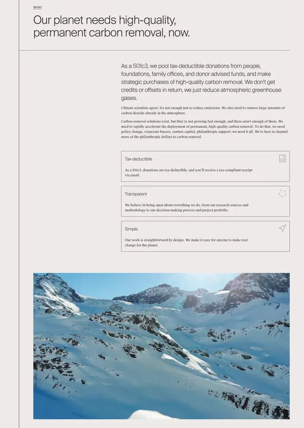 Terraset – The anti-GHG 501c3 - Landing design inspiration