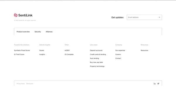 SentiLink | The fraud experts - Landing design inspiration