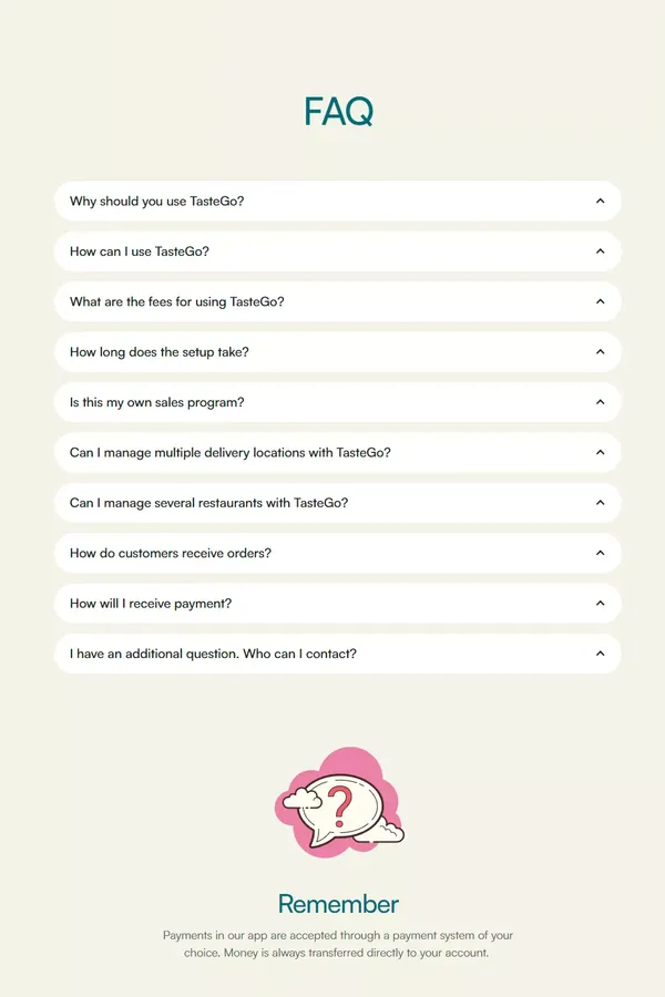 TasteGo - Landing design inspiration