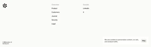 Legora | Collaborative AI for lawyers - Landing design inspiration