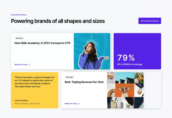 Pencil - Make Ads That Work - Landing design inspiration