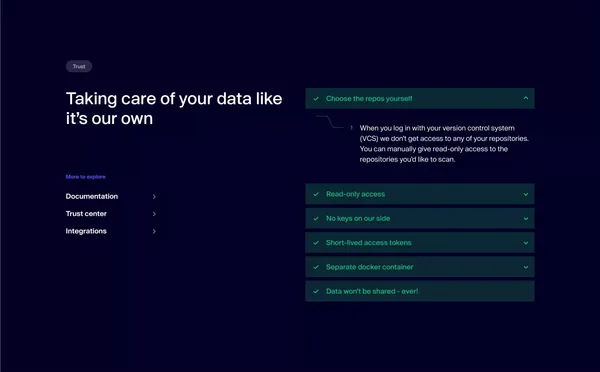 Aikido — an all-in-one AppSec product for code & cloud security - Landing design inspiration