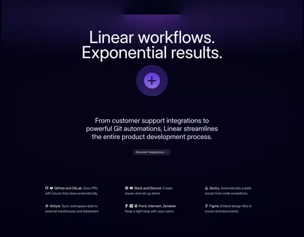 Linear ⋅ A better way to build products - Landing design inspiration