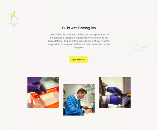 Coding Bio | Engineering Modular Immunotherapies - Landing design inspiration