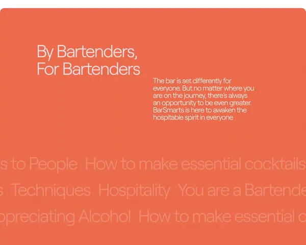 BarSmarts - The secret ingredient in every great drink - Landing design inspiration