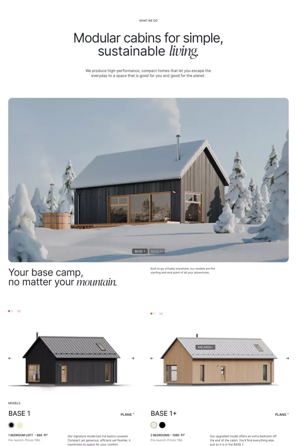 Base Habitation – Let the wild in. Find your Base. - Landing design inspiration