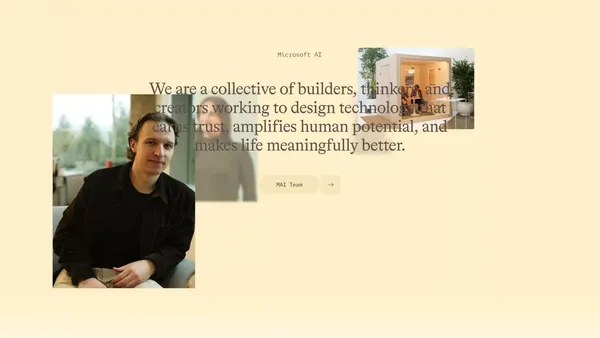 Microsoft AI - Landing design inspiration