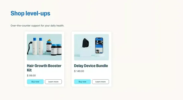 Pilot - Men's Health Treatments Online - Landing design inspiration
