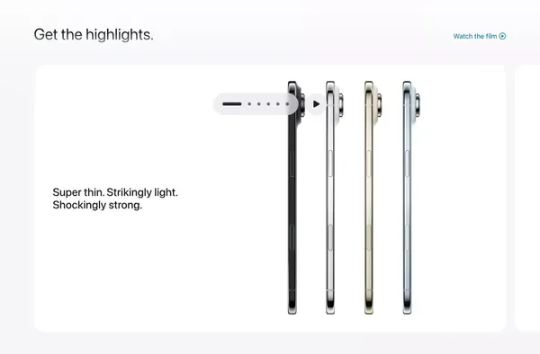 iPhone Air - Apple - Landing design inspiration