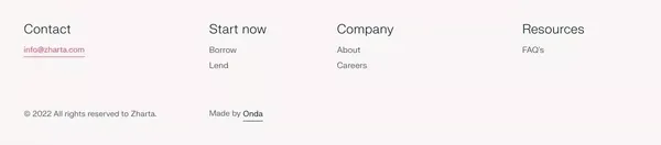 Zharta | Real-time NFTs loans platform - Landing design inspiration