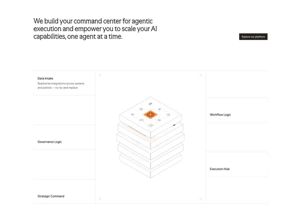 AI transformation for mission-critical industries | Arrakis - Landing design inspiration