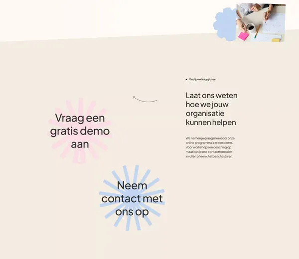 Happybase | De thuisbasis voor werkgeluk en persoonlijke ontwikkeling - Landing design inspiration