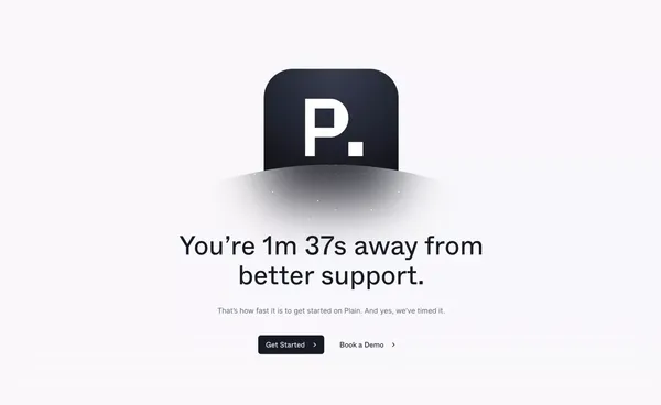 Plain - Support for developers - Landing design inspiration