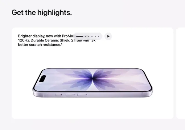 iPhone 17 - Apple - Landing design inspiration