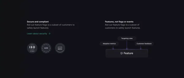Bucket: Feature flagging that's purpose-built for B2B SaaS - Landing design inspiration