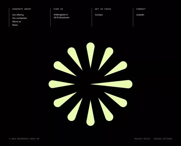 Generate Group - Landing design inspiration