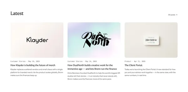 Bronn — The AI-native accounting firm - Landing design inspiration