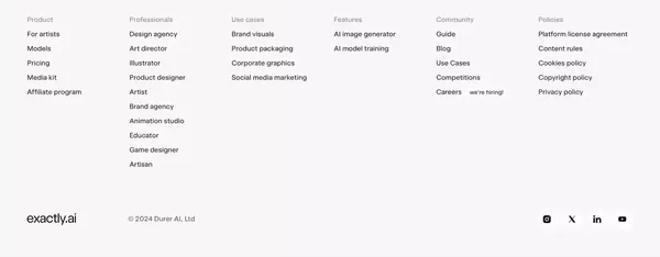 exactly.ai | bespoke ai models, built for your brand - Landing design inspiration