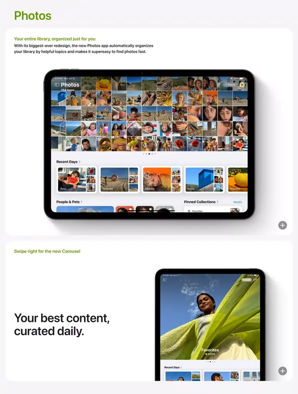 iPadOS 18 Preview - Apple - Landing design inspiration