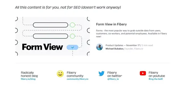 One workspace for a whole product company — Fibery - Landing design inspiration