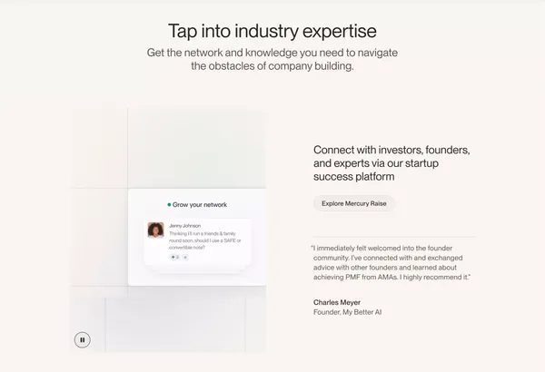 Mercury | Online Business Banking For Startups - Landing design inspiration