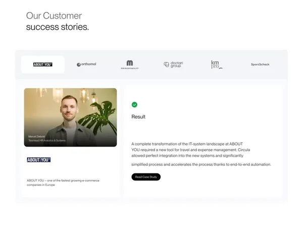 SMEs manage employee expenses with Circula | Circula - Landing design inspiration