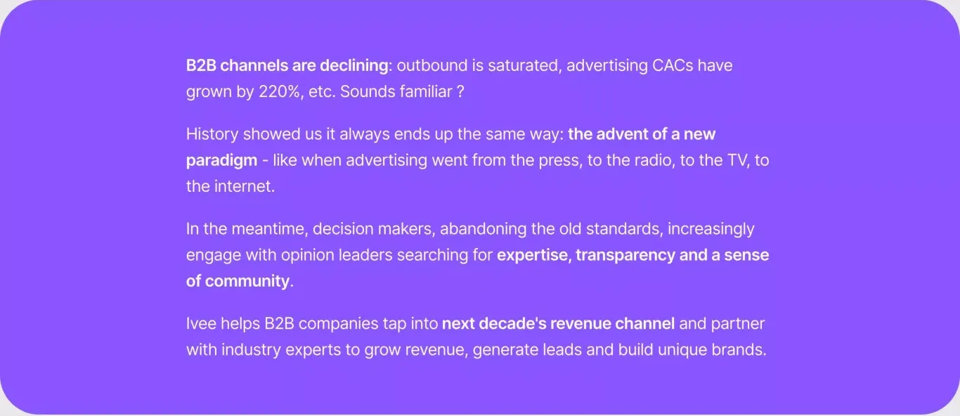Value proposition