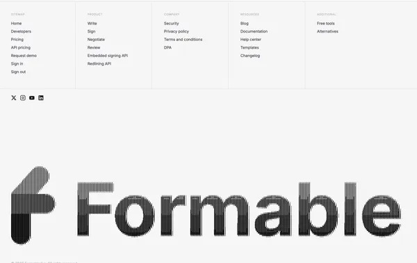 Formable — Modern way to manage contracts - Landing design inspiration