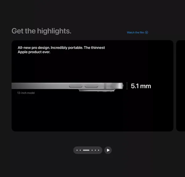 iPad Pro - Apple - Landing design inspiration
