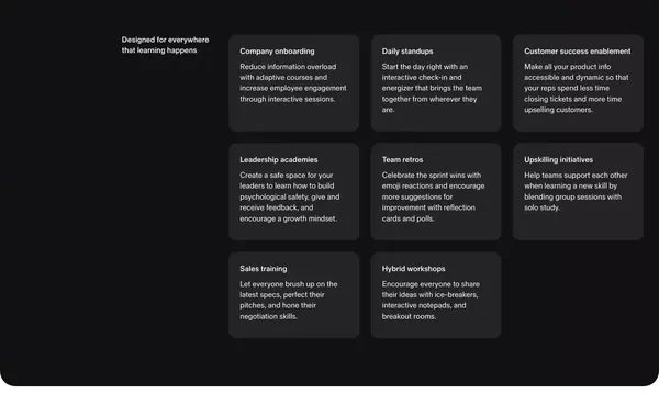 Personalized, collaborative learning | Sana Labs - Landing design inspiration