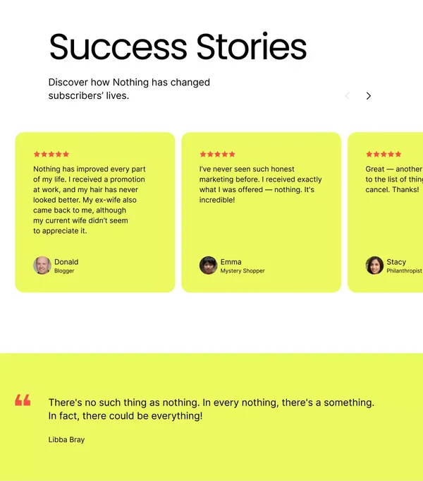 Get Nothing - Landing design inspiration