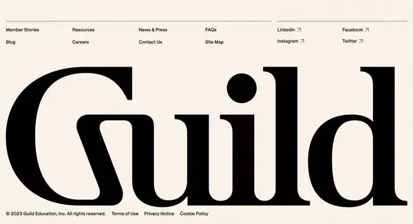 The Guild Career Opportunity Platform™ - Landing design inspiration