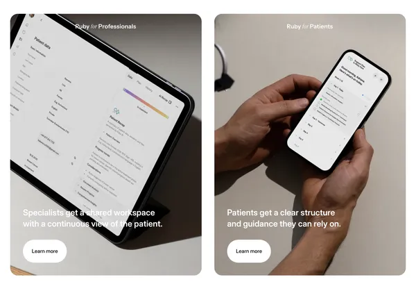 Ruby – Structured Cancer Survivorship Care - Landing design inspiration