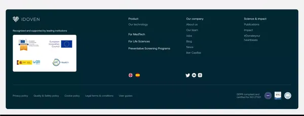Idoven | AI-powered Cardiovascular Care - Landing design inspiration