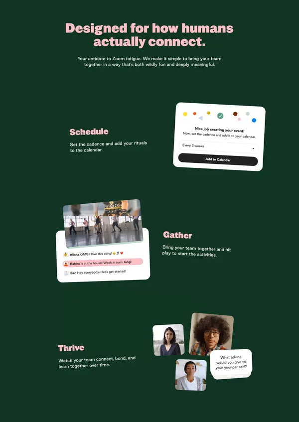 Gatheround — Crack the culture code - Landing design inspiration