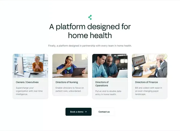 Narrable | The world of home health is changing. - Landing design inspiration