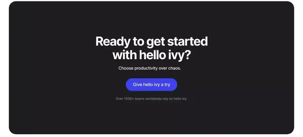 hello ivy - Project Management & Team Collaboration Software - Landing design inspiration