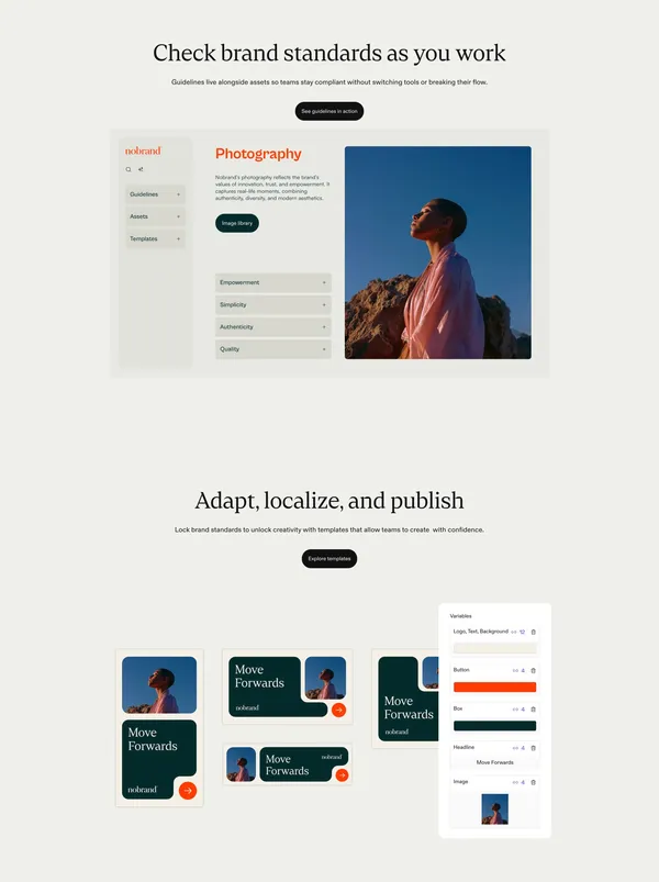 Frontify: Where Brands Live  - Brand Management Software - Landing design inspiration