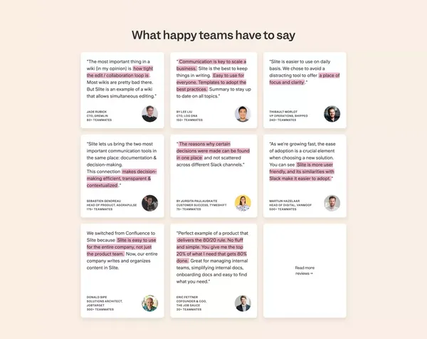 Slite – Your Modern Knowledge Base - Landing design inspiration