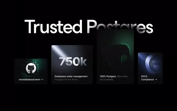Neon — Ship faster with Postgres - Landing design inspiration