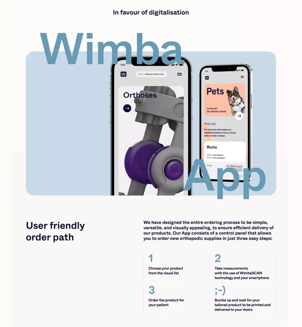 Wimba - Let's restore pets mobility together! - WIMBA - Landing design inspiration