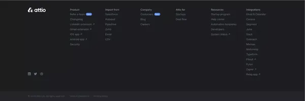 Attio: Customer relationship magic - Landing design inspiration