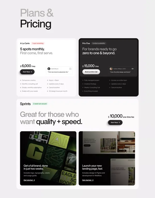 OFF MENU | Full-Service Creative Partner for Fast Moving Teams - Landing design inspiration
