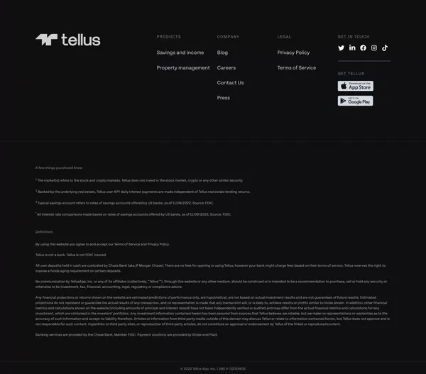 Tellus | Best High-Yield Savings Rates - Landing design inspiration