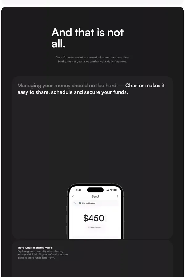 Charter — Instant & Affordable Global Payments - Landing design inspiration