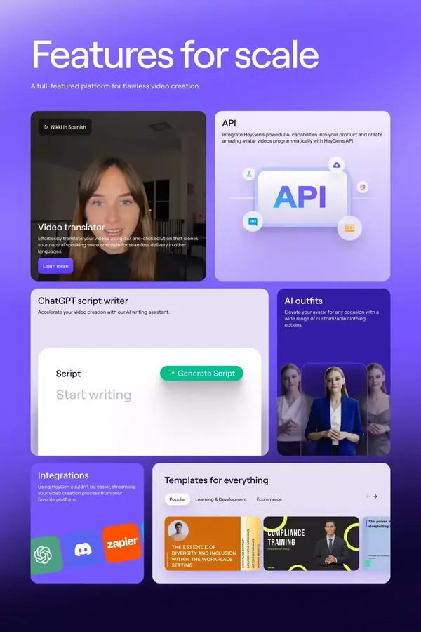 HeyGen - AI Video Generator - Landing design inspiration