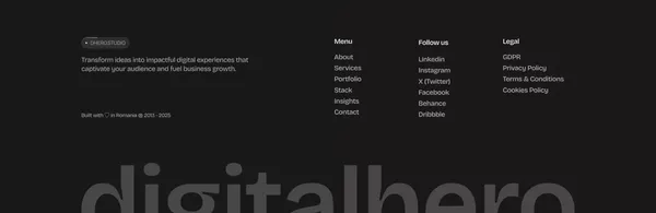 dhero.studio — Turning pixels into solutions - Landing design inspiration