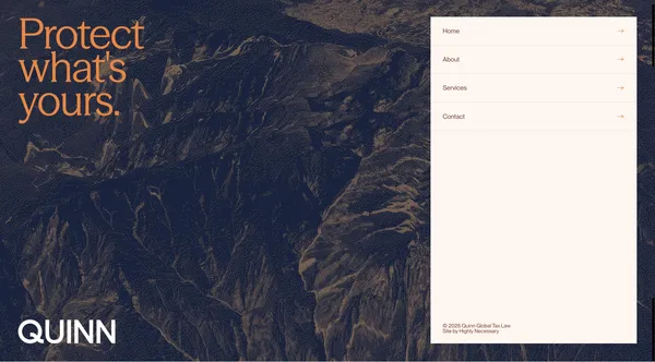Quinn Global Tax Law | International Tax & Legal Advisory Firm - Landing design inspiration