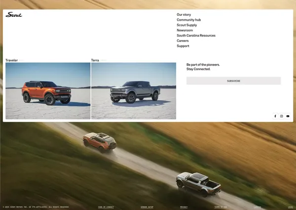 Scout Motors - Landing design inspiration